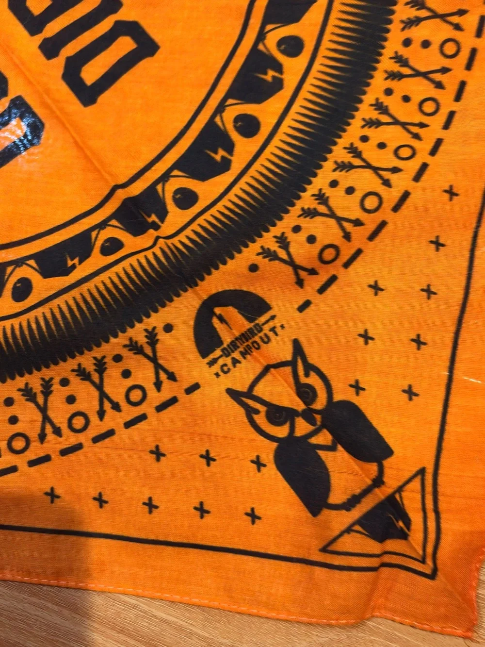 Never Use Square Orange Color Bandana-Dirty Bird 21”x21”